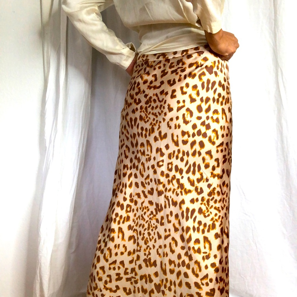 FREE PEOPLE LEOPARD PRINT SKIRT